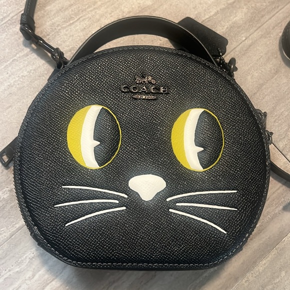 Limited Edition Coach Canteen Crossbody Bag With Halloween Cat - Picture 3 of 6